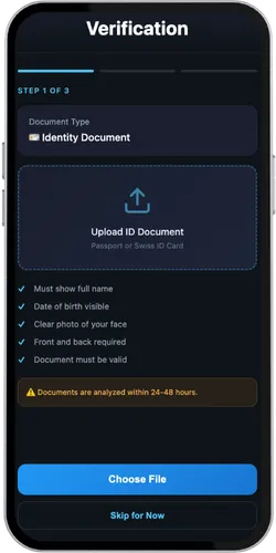 Документ для верификации Rainbet