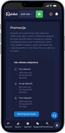 Rainbet preuzmi bonus